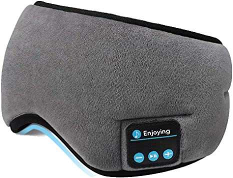 Bluetooth Music Eye Mask with built-in Bluetooth 5.0 wireless headphones for sleep and travel