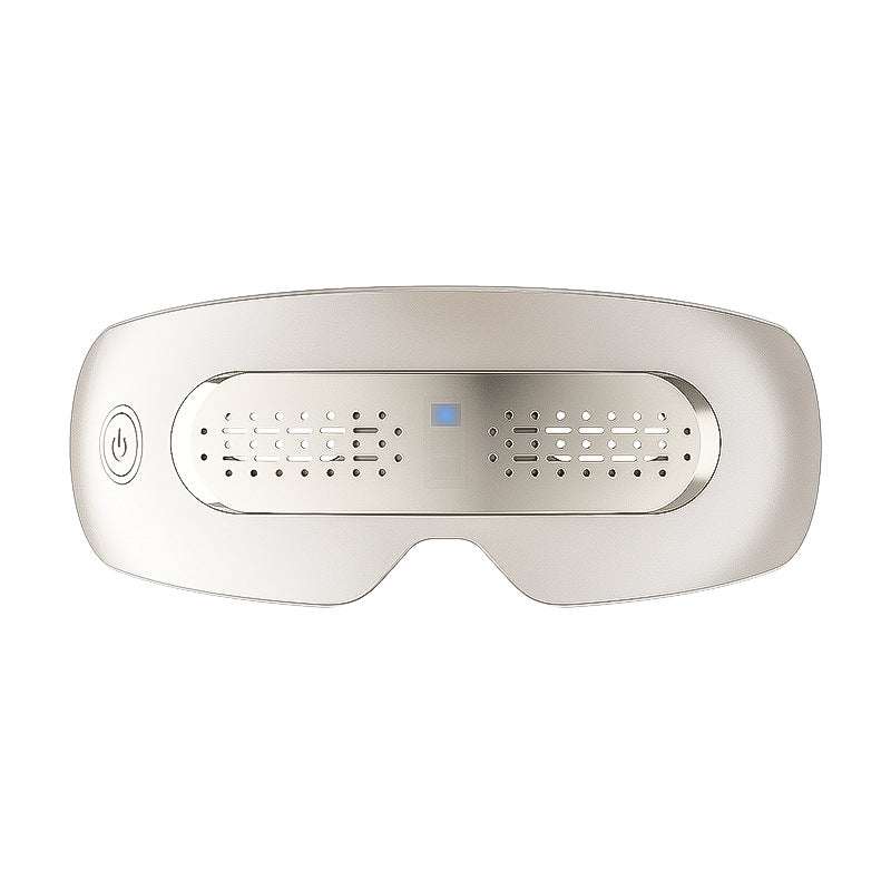 Electric hot compress eye massager with heat, vibration, and air compression for migraine relief and reducing eye strain