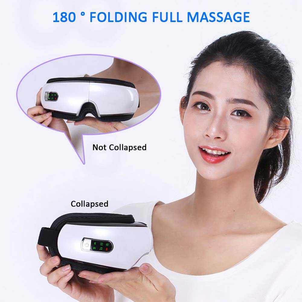 Smart Eye Massager with heat compress, air pressure, and vibration therapy for eye strain relief and improved circulation