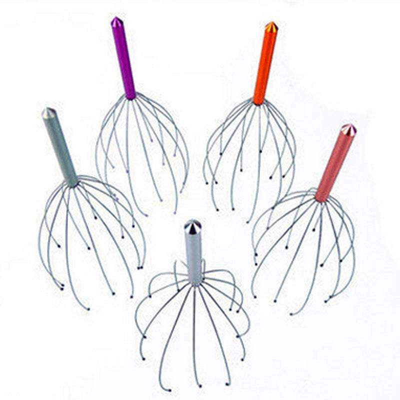 Octopus pointed head massager with multi-claw design for scalp stress and tension relief