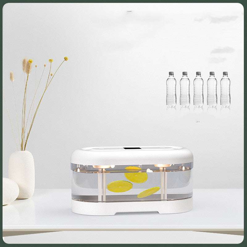Compact USB humidifier home device emitting quiet cool mist for bedroom and office use