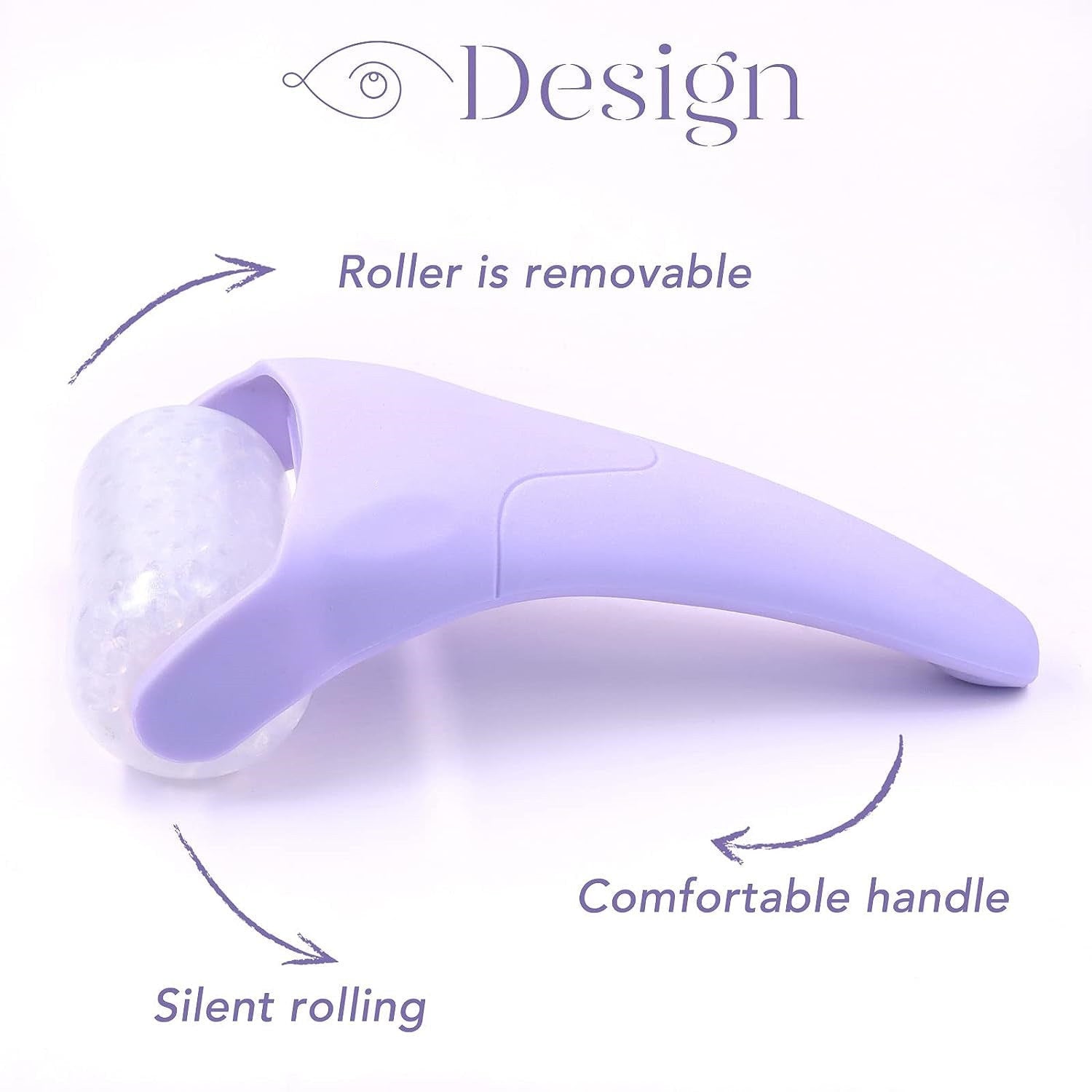 Ice roller massager for facial and body cold therapy reducing puffiness and soothing muscles
