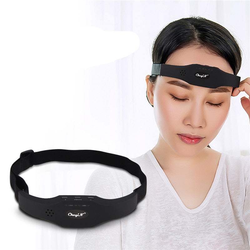 Wireless brain head massager helmet with low frequency pulse therapy for sleep and stress relief