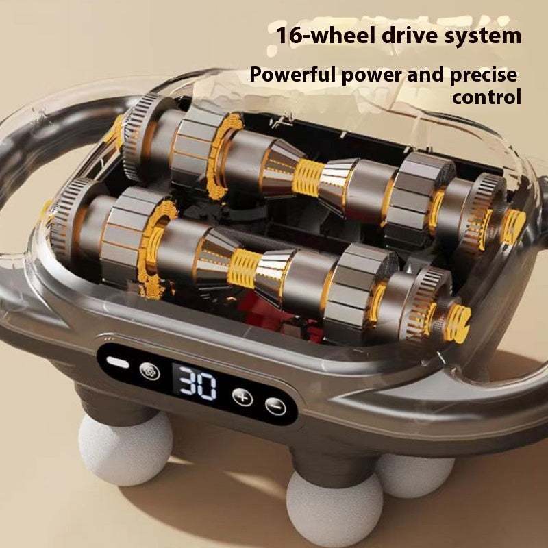 Massage Gun with 24 interchangeable heads for deep tissue muscle relaxation and recovery