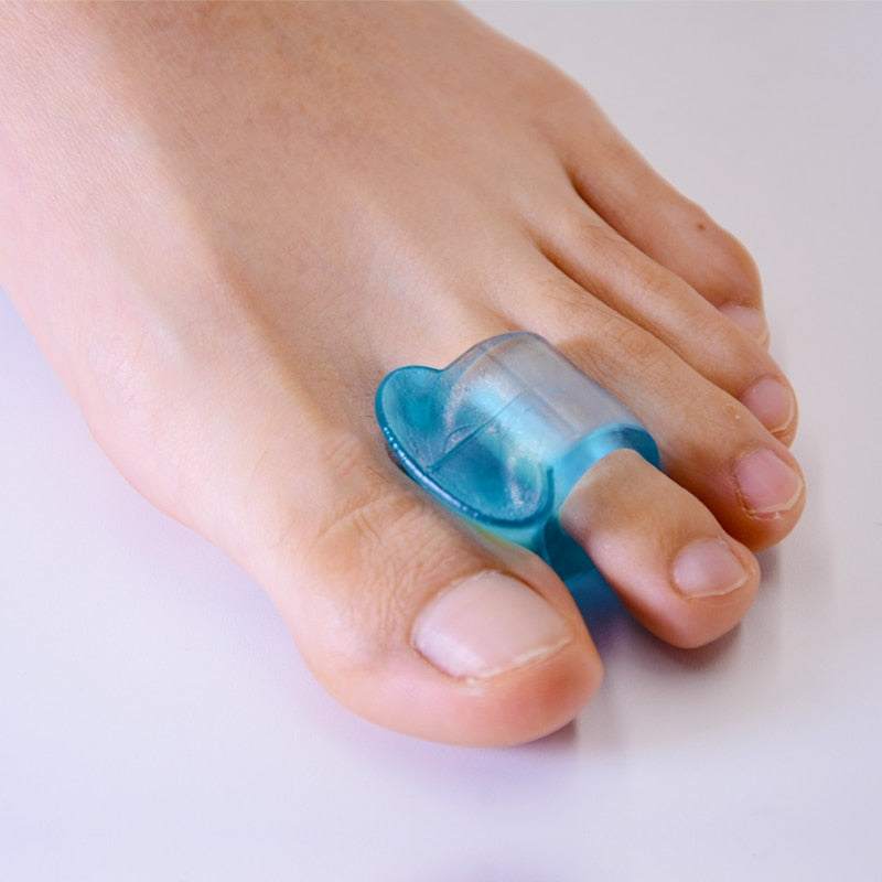 Transparent blue silicone Thumb Valgus Corrector for bunion relief and toe alignment