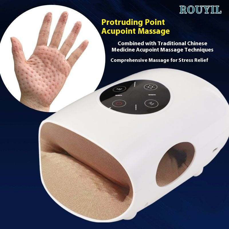 Multifunctional electric airbag finger massager providing hand and joint relief with air compression and heat therapy for electric hand massage