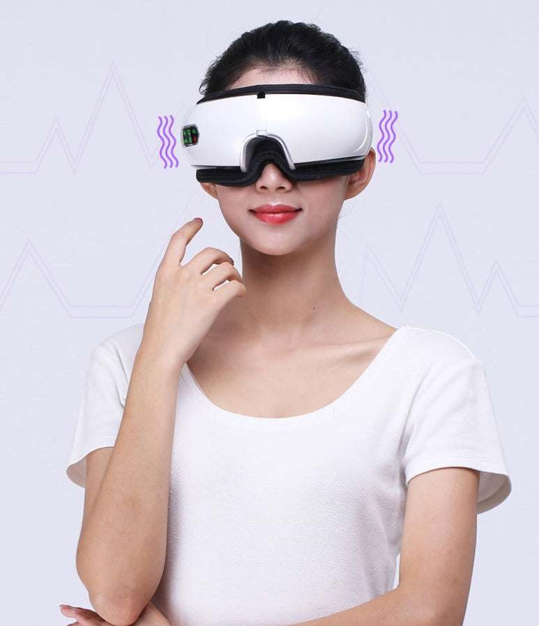 Smart Eye Massager with heat compress, air pressure, and vibration therapy for eye strain relief and relaxation