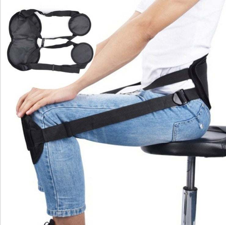 Portable back support belt for lumbar pain relief and posture correction