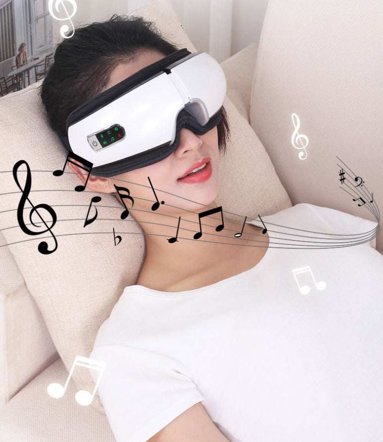 Smart Eye Massager with heat compress, air pressure, and vibration therapy for relieving eye strain and puffiness