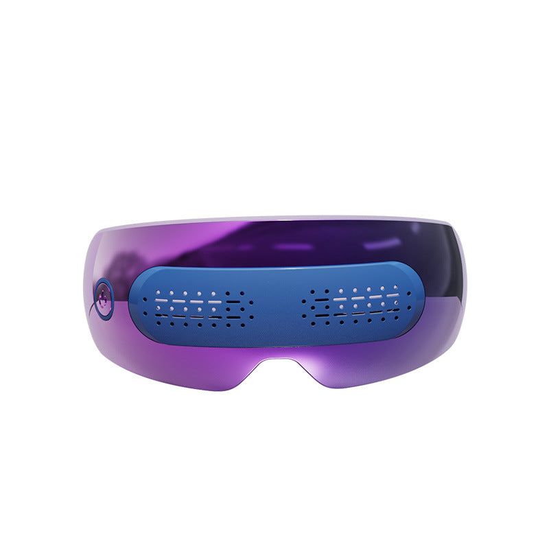 Electric hot compress eye massager with heat and vibration for migraine relief and eye fatigue
