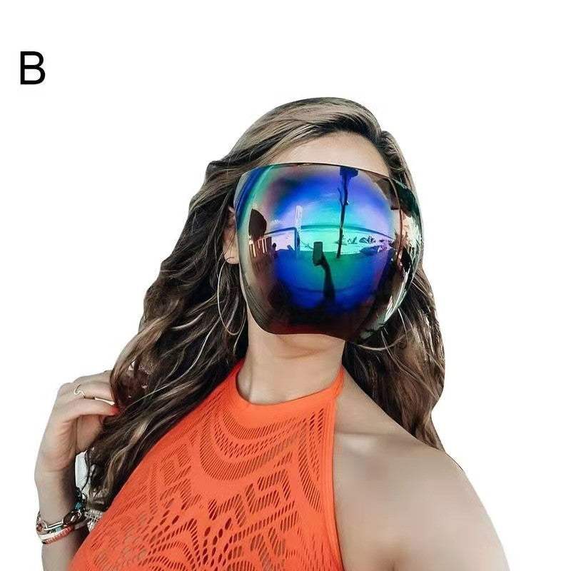 Clear anti-fog protective Color Space Mask face shield for spray tanning and skincare treatments