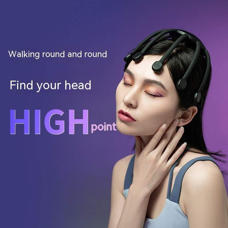 EMS micro current male and female head massager for scalp relaxation and tension relief