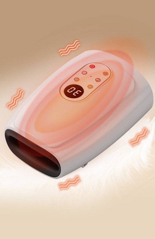 Electric finger and wrist joint massager with airbag kneading and hot compress for pain relief