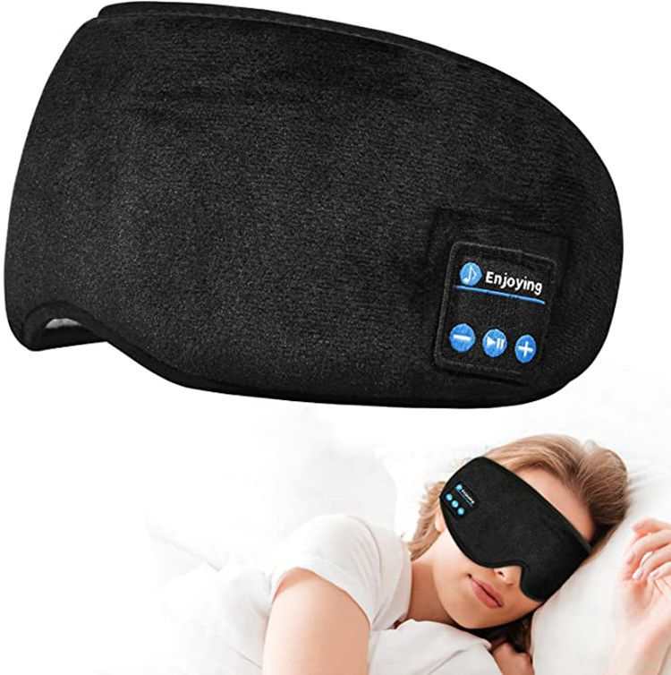 Bluetooth Music Eye Mask with built-in Bluetooth 5.0 headphones for wireless sleep and relaxation