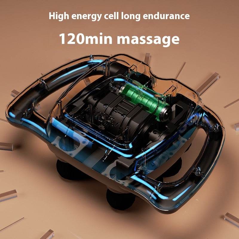 Multi-head Massage Gun with 8 or 16 interchangeable heads, LED screen, quiet motor, and up to 4-hour battery for full body deep tissue massage