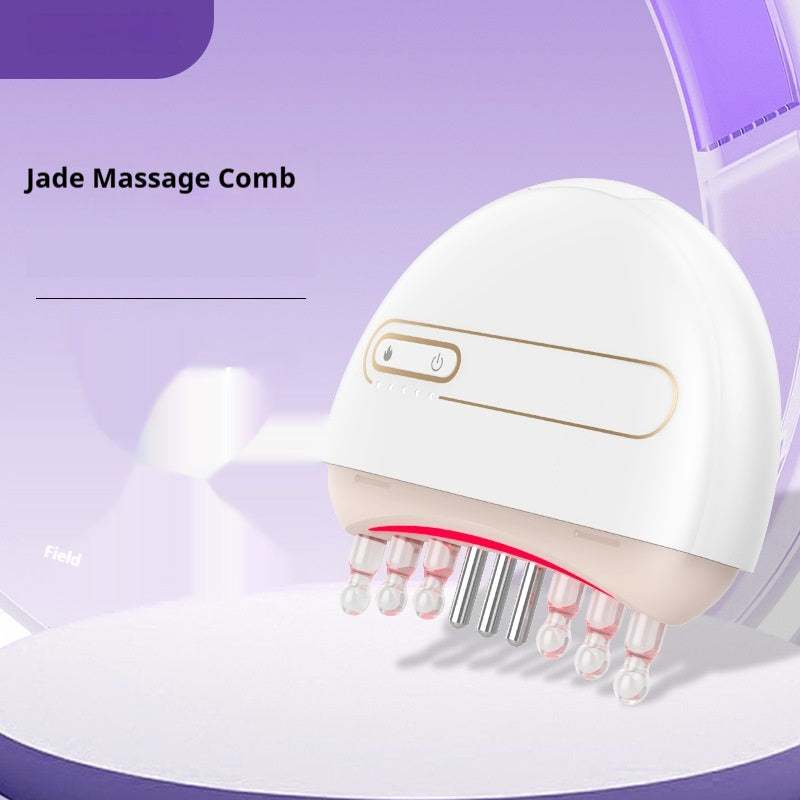 Electric vibrating scalp massager comb for promoting hair growth, dandruff relief, and improved scalp circulation