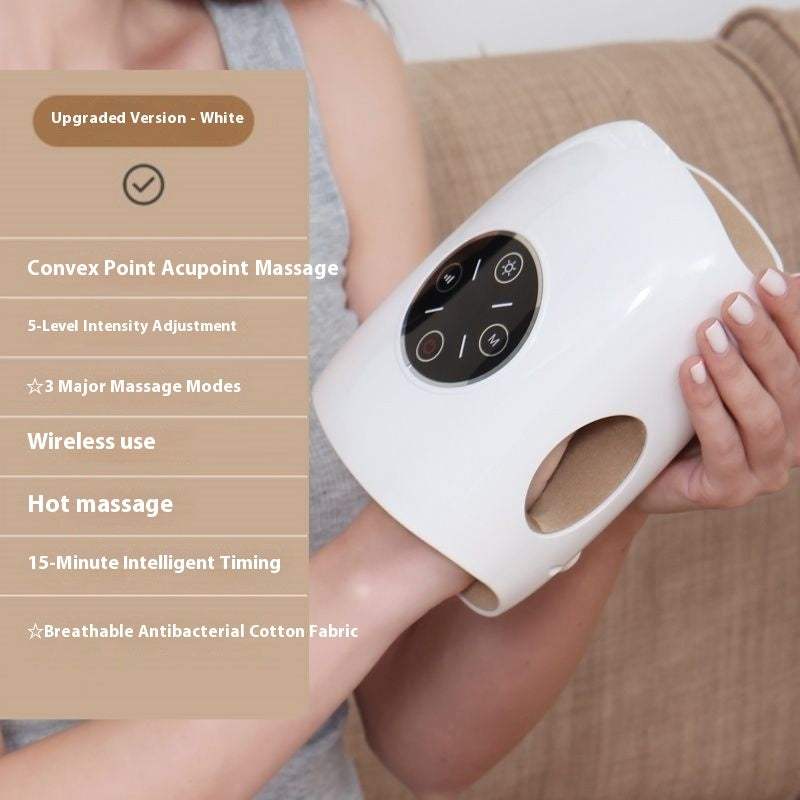Electric airbag finger massager providing hand and joint relief with heat therapy and multiple modes