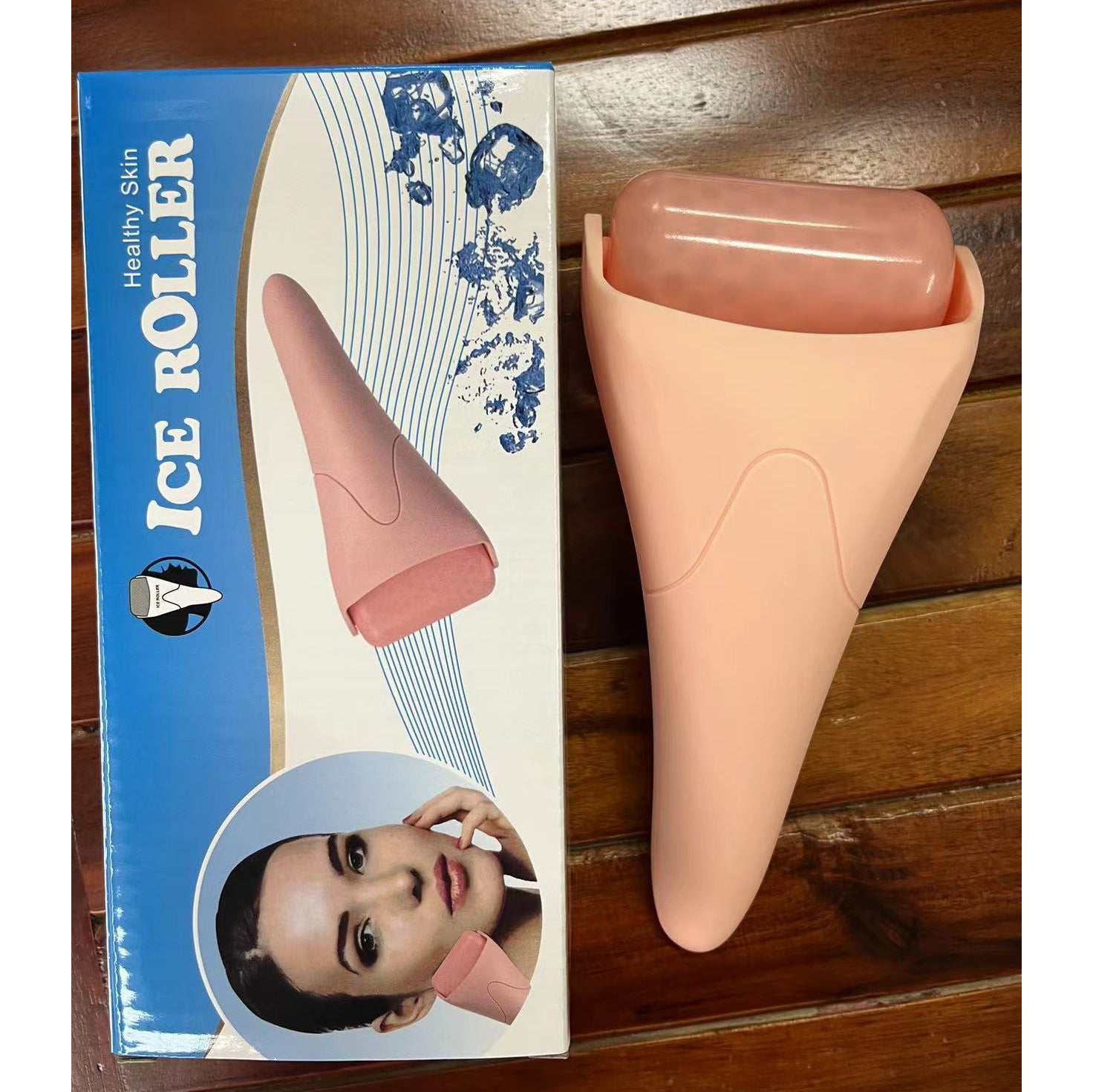 Ice Roller Massager for facial and body cold therapy reduces puffiness, inflammation, and soothes muscles.