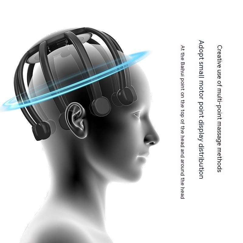 EMS micro current head massager for male and female scalp relaxation with rechargeable battery
