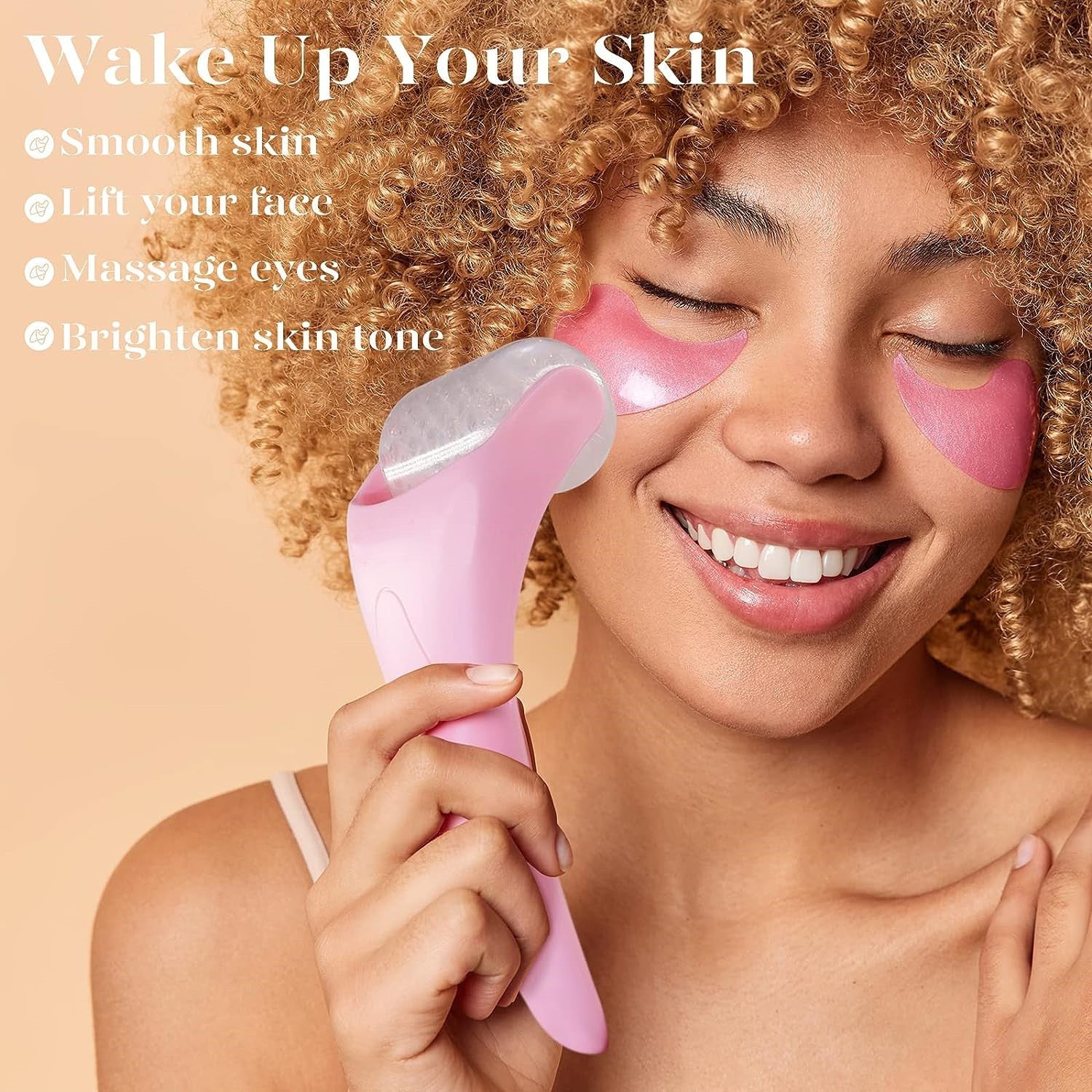 Ice roller massager for facial and body cold therapy reducing puffiness and soothing skin