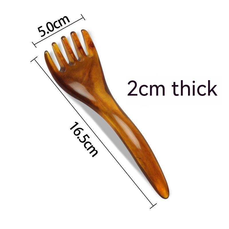 Resin Five Claw Head Massager in natural resin for scalp relaxation and tension relief