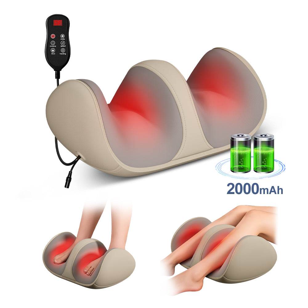 Shiatsu Foot Massager with heat providing deep kneading massage for feet, calves, and arms with adjustable heat and multiple modes