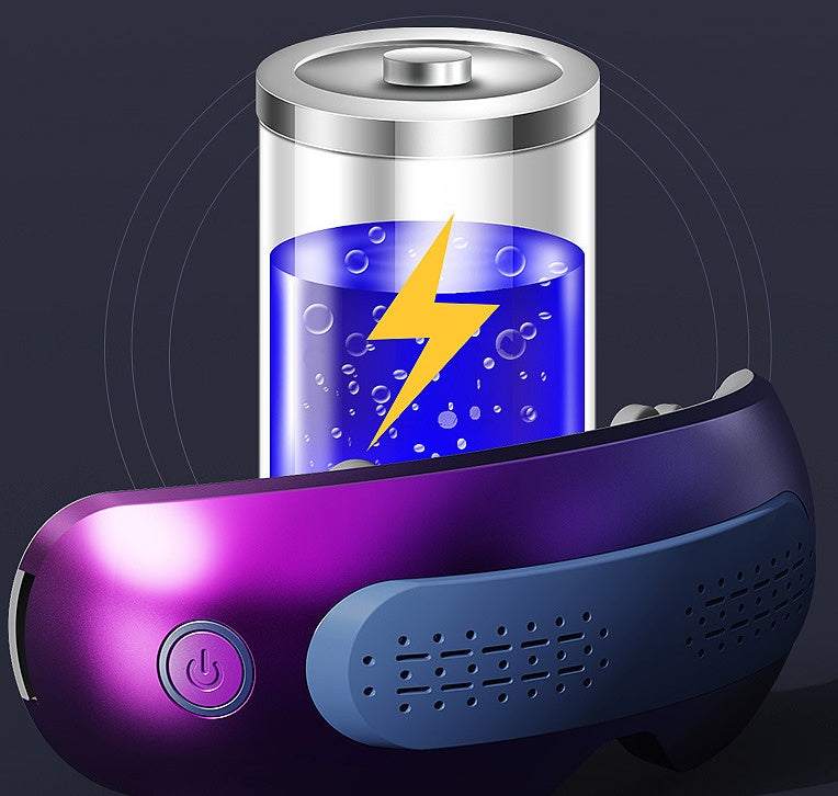 Electric hot compress eye massager with vibration and air compression for migraine relief and eye fatigue