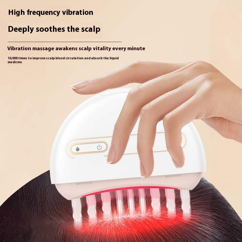 Electric vibrating scalp massage comb for hair growth and dandruff relief