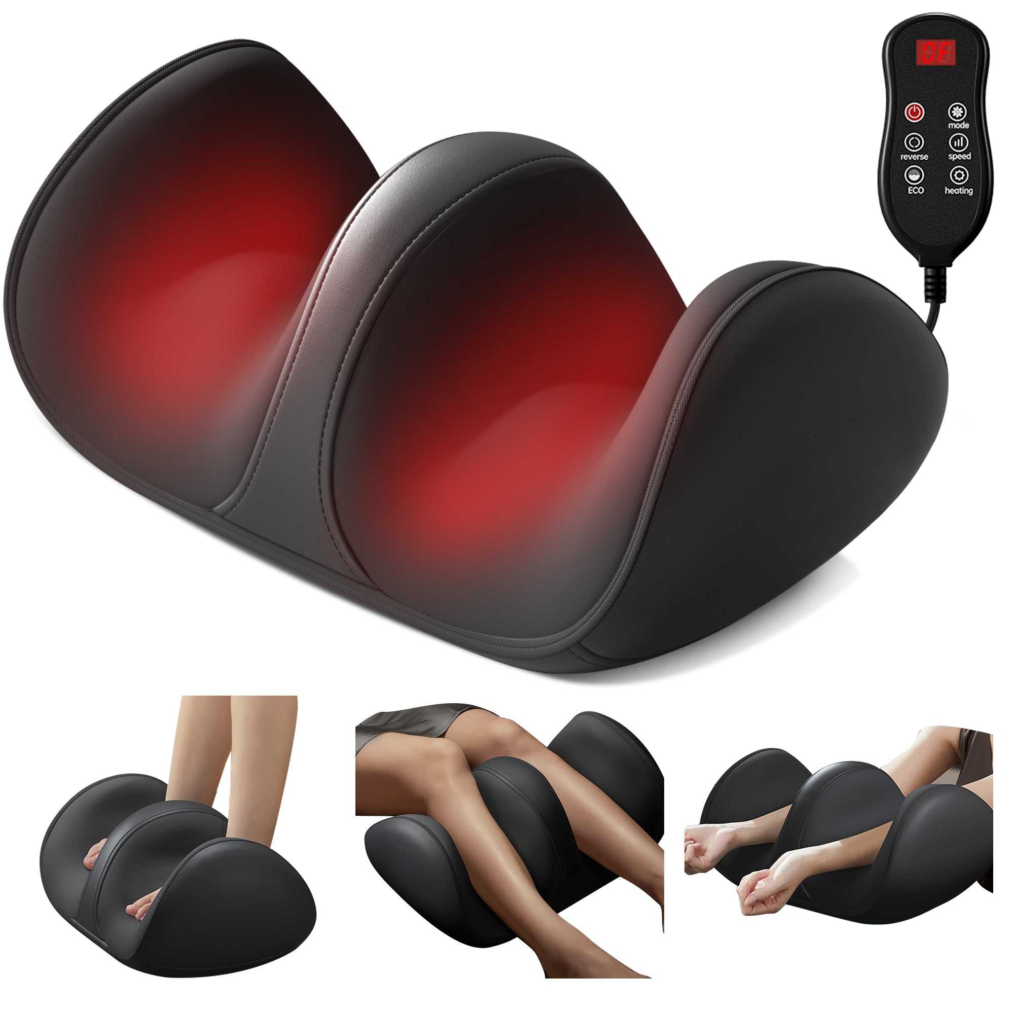 Shiatsu Foot Massager with heat for deep kneading foot, calf, and arm massage relief