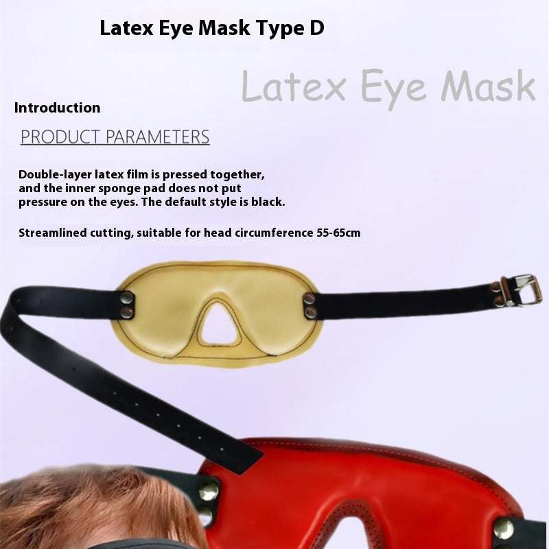 Latex eye mask with Bluetooth speakers for total blackout and wireless sound during sleep