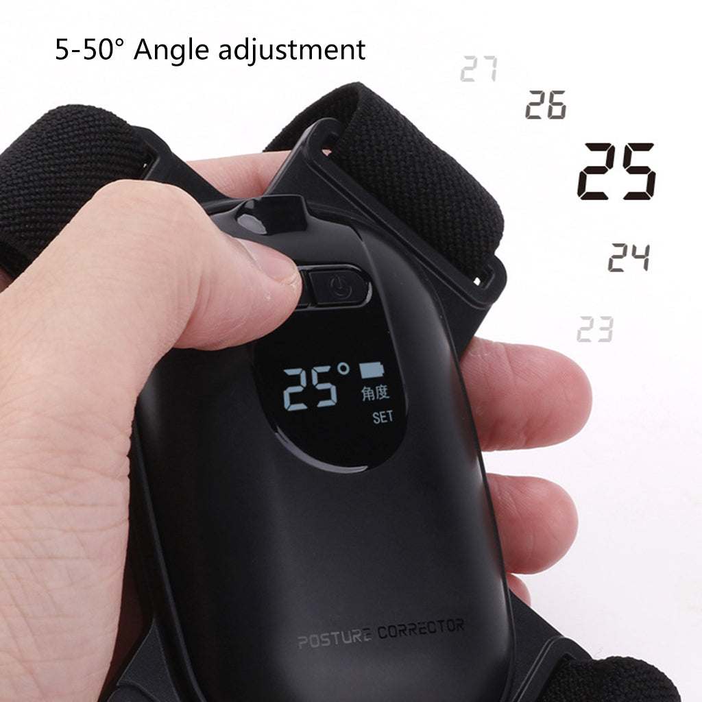Adjustable Angle Posture Corrector brace supporting shoulders, back, and clavicle for improved posture and hunchback relief